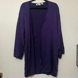 Victoria’s Secret Gold Label 100% Silk Purple Kimono Robe‎ P/S Missing Belt